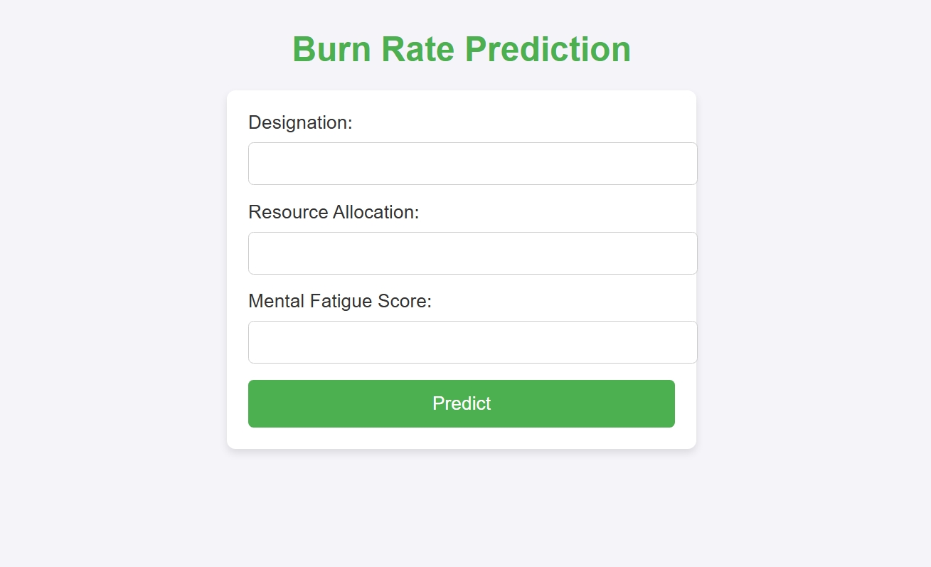 Burn Rate Prediction